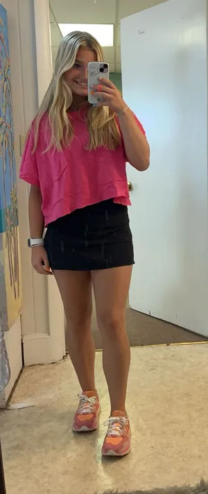 A New Day New In Pink cropped top thumbnail 1