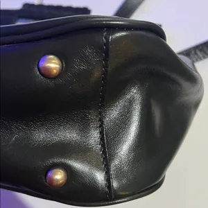 Patricia Nash Ovodda Satchel, Black, Leather, Classic, vintage thumbnail 12