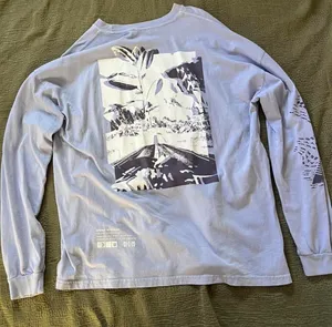 Topshop long sleeve light blue tee thumbnail 2