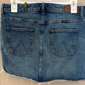 Wrangler Denim Mini Skirt in Faded Blue thumbnail 5