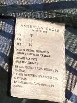 Womens sz10 American Eagle Plaid Pleated Mini Skirt - Blue & Green Tartan thumbnail 7