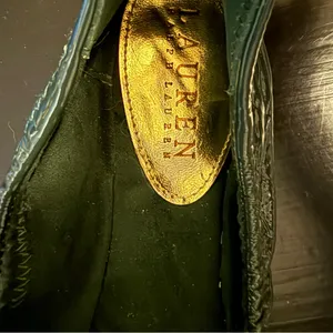 Lauren Ralph Lauren Dark Green Flats with‎ Gold Buckle size 6 thumbnail 4