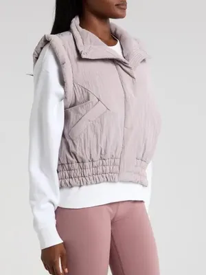 Free People FP Movement Scrunch Time Puffer Vest Size Small thumbnail 4