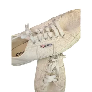 Superga 2750 Cotu Classic Sneakers Off‎ White Canvas Low Top Womens 9.5 Mens 8 thumbnail 2