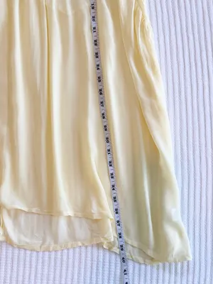 Anthropologie LACAUSA Butter Yellow Sheer Bell Sleeve Babydoll Mini Dress NWT thumbnail 10