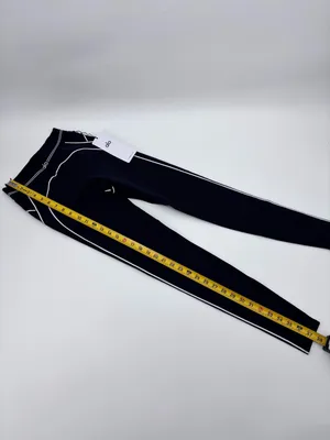 ALO Yoga Black Leggings with White Piping thumbnail 11