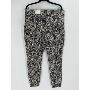 NWT Old Navy Stevie Pants Women XL Leopard Print High Rise Ponte Pintucked‎ thumbnail 15