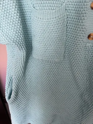 Bucketlist Aqua Knit Short Sleeve Romper with Collar M - XL thumbnail 3