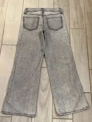 SO Wide-Leg High-Rise Jeans - Grey Mineral Wash thumbnail 4