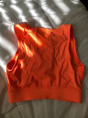 Lululemon Neon Orange Cropped Tank thumbnail 2