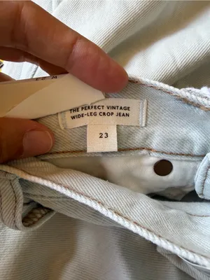 Madewell Light Wash the perfect vintage Wide Leg crop Jeans 23 thumbnail 7