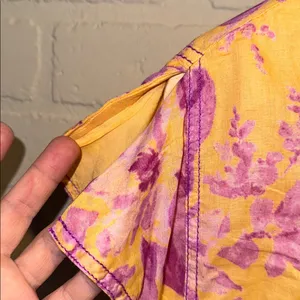 Free People dress Sully NEW floral blooms pink orange sunshine combo lined thumbnail 10
