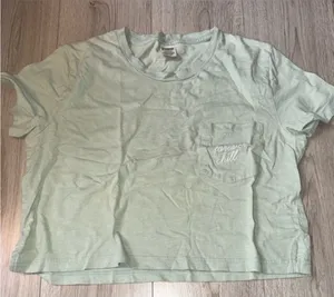 Victoria’s Secret pink green short sleeve shirt top thumbnail 1