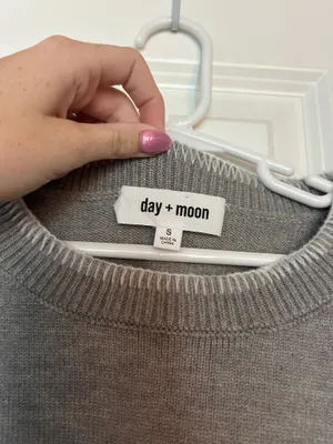 Day + Moon Top Boutique Sweater Gray thumbnail 2