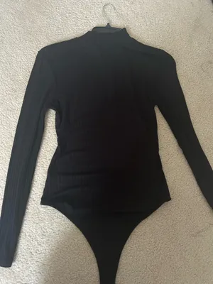 Black high neck bodysuit thumbnail 2