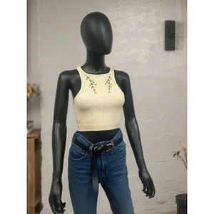 ZARA‎ SEAMLESS EMBROIDERED TOP | ZARA SUNFLOWERS Sz XS thumbnail 2