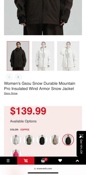 Snowverb brand NWT coffee ski/oversized board jacket Multiple Size XL thumbnail 5