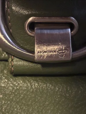 B Makowsky Olive Green Leather Crossbody Silver Hardware With B Hang Tag thumbnail 6