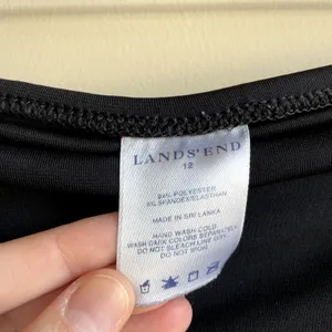 Lands' End black mini skirt swim women's size 12 casual built in swimsuit bottom thumbnail 4