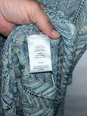 Madden NYC Size Small Blue Green Metallic Chevron Knit Maxi Dress thumbnail 8