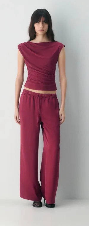 Aritzia lodge pants satin  thumbnail 1