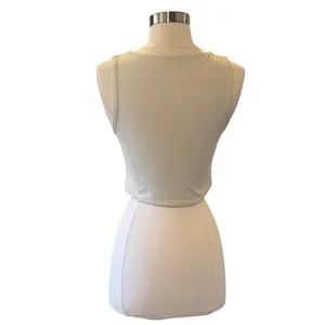 YoungLA Beige Fitted Cropped Tank Top Medium thumbnail 5