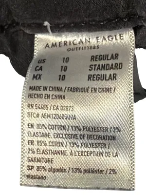 American Eagle Curvy Super Hi Rise Jegging Black Next Level Stretch Distress 10 thumbnail 7