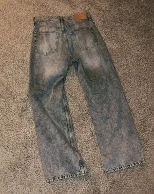 H&M Grey Denim Straight Leg Jeans thumbnail 5