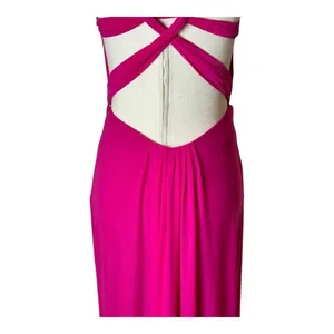 La Femme Dress Women 00 Pink Deep‎ V Jersey Knit Illusion Neckline Formal Gown thumbnail 10