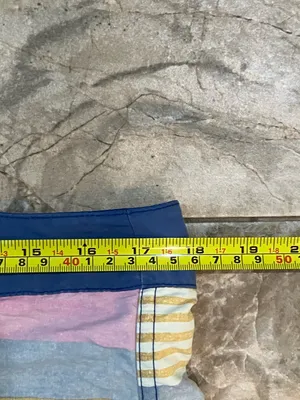 Patagonia Wavefarer Board Swim Shorts In pink yellow and Blue Women's Sz 10 thumbnail 3