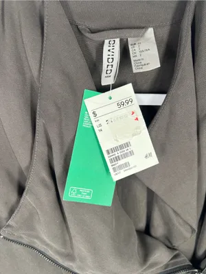 H&M Divided NWT Draped Moto‎ Zip Jacket Size thumbnail 3