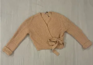 ZARA Knit Sweater Tie Waist thumbnail 1