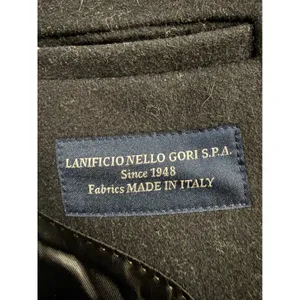 Quince Black Italian‎ Wool Shawl Collar Coat Women Small Lanificio Nello Gori thumbnail 4