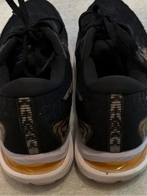 Oasis Women's Black Athletic Sneakers with Gold Accents thumbnail 8
