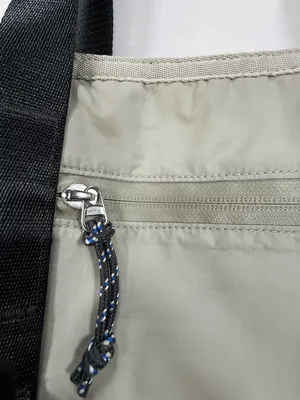 lululemon athletica Light Gray and Black Convertible Nylon Tote thumbnail 5