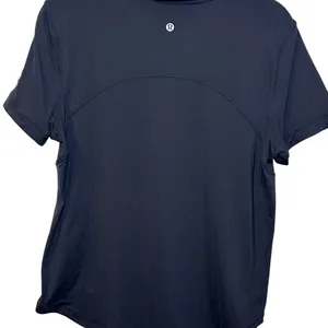 Lululemon‎ Quick Dry Short Sleeve Quick Dry Straight Hem Jacquard Size 12 Preppy thumbnail 2