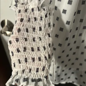 White Puff Sleeve Blouse with Peter Pan Collar thumbnail 8