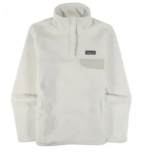 Patagonia Re Tool Ivory Cream Snap‎ Pullover Fleece Fuzzy Jacket Size MEDIUM thumbnail 2