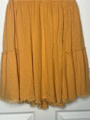 Free People Sz XS Strapless Mustard Yellow Mini Dress thumbnail 3