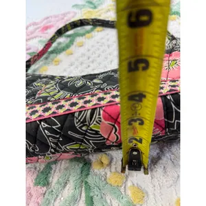 Croft & Barrow Quilted Floral Shoulder‎ Bag Black Pink Green RN73277 Small Purse thumbnail 9