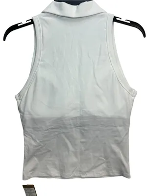 OGL Move Women’s Small White Sleeveless Polo Top Built In Bra Padded Stretch NWT thumbnail 4