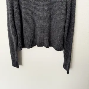 [American Eagle Outfitters] Gray Cropped V-Neck Knit Cardigan Sweater Sz Large L thumbnail 7