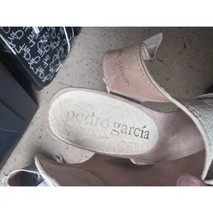 Pedro Garcia Womens Sz 38 White Toscana Leather Peep Toe Sandal Pump Shoes thumbnail 7