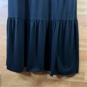 Eyelash Couture Size Large Black Maxi Dress with Tie Neck thumbnail 8