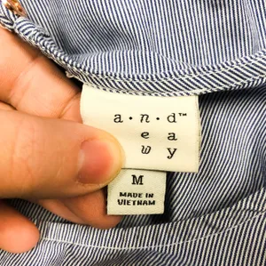A New Day Blue & White Striped Bell Sleeve Blouse thumbnail 10