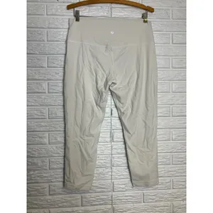 Lululemon Align high rise cropped leggings in bone women's size 14 trendy active thumbnail 5