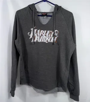 Harley-Davidson Savannah GA Gray Hoodie Size M thumbnail 1