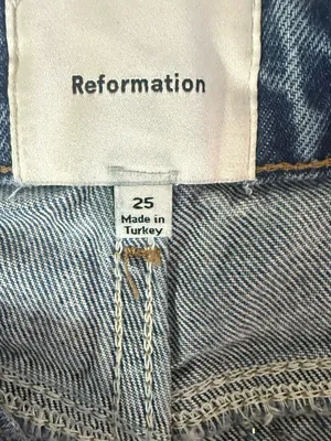 Reformation Cary High Rise Slouchy Wide Leg Studded Jeans Size 25 thumbnail 4