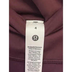 Lululemon Wunder Train HR Tight with Pockets 25" Sz 4 Goodnight Plum NWT thumbnail 5