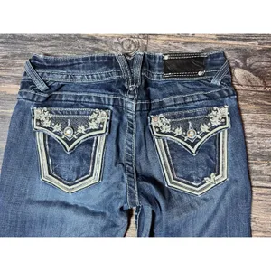 Vigoss The‎ New York Slim Boot Embellished Pockets Jeans Size 1/2 Bling Rodeo thumbnail 9